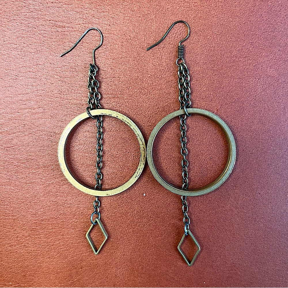 Antique Gold Dangle Earrings